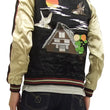 Load image into Gallery viewer, Japanesque Script Japanese Souvenir Jacket 3RSJ-034 Sparrows Men's Sukajan Black/Gold