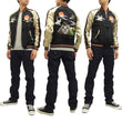Load image into Gallery viewer, Japanesque Script Japanese Souvenir Jacket 3RSJ-034 Sparrows Men's Sukajan Black/Gold