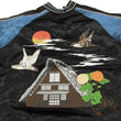 Load image into Gallery viewer, Japanesque Script Japanese Souvenir Jacket 3RSJ-034 Sparrows Men's Sukajan Black/Blue