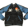 Load image into Gallery viewer, Japanesque Script Japanese Souvenir Jacket 3RSJ-034 Sparrows Men's Sukajan Black/Blue