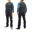 Load image into Gallery viewer, Japanesque Script Japanese Souvenir Jacket 3RSJ-034 Sparrows Men's Sukajan Black/Blue