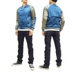 Load image into Gallery viewer, Japanesque Script Japanese Souvenir Jacket 3RSJ-036 Penguin Men's Sukajan Blue/Gold