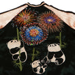 Load image into Gallery viewer, Japanesque Men's Japanese Souvenir Jacket Panda and Fireworks Sukajan 3RSJ-039 Black/Pink