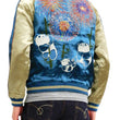 Load image into Gallery viewer, Japanesque Men's Japanese Souvenir Jacket Panda and Fireworks Sukajan 3RSJ-039 Blue/Beige