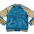 Load image into Gallery viewer, Japanesque Men's Japanese Souvenir Jacket Panda and Fireworks Sukajan 3RSJ-039 Blue/Beige