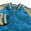 Load image into Gallery viewer, Japanesque Men's Japanese Souvenir Jacket Panda and Fireworks Sukajan 3RSJ-039 Blue/Beige