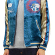 Load image into Gallery viewer, Japanesque Men's Japanese Souvenir Jacket Panda and Fireworks Sukajan 3RSJ-039 Blue/Beige