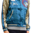 Load image into Gallery viewer, Japanesque Men's Japanese Souvenir Jacket Panda and Fireworks Sukajan 3RSJ-039 Blue/Beige