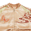 Load image into Gallery viewer, Japanesque Men's Japanese Souvenir Jacket Japanese Butterfly and Cherry Blossoms Sukajan 3RSJ-040 Pink/Beige