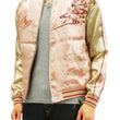 Load image into Gallery viewer, Japanesque Men's Japanese Souvenir Jacket Japanese Butterfly and Cherry Blossoms Sukajan 3RSJ-040 Pink/Beige