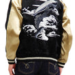 Load image into Gallery viewer, Japanesque Men's Japanese Souvenir Jacket Whale Breach Sukajan 3RSJ-041 Black/Beige
