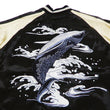 Load image into Gallery viewer, Japanesque Men's Japanese Souvenir Jacket Whale Breach Sukajan 3RSJ-041 Black/Beige