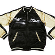 Load image into Gallery viewer, Japanesque Men's Japanese Souvenir Jacket Whale Breach Sukajan 3RSJ-041 Black/Beige