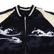 Load image into Gallery viewer, Japanesque Men's Japanese Souvenir Jacket Whale Breach Sukajan 3RSJ-041 Black/Beige