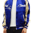 Load image into Gallery viewer, Japanesque Men's Japanese Souvenir Jacket Whale Breach Sukajan 3RSJ-041 Navy-Blue/Beige