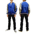 Load image into Gallery viewer, Japanesque Men's Japanese Souvenir Jacket Whale Breach Sukajan 3RSJ-041 Navy-Blue/Beige