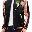 Load image into Gallery viewer, Japanesque Men's Japanese Souvenir Jacket Tree Frog Sukajan 3RSJ-043 Black/Pink