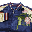 Load image into Gallery viewer, Japanesque Men's Japanese Souvenir Jacket Tree Frog Sukajan 3RSJ-043 Navy-Blue/Beige