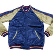 Load image into Gallery viewer, Japanesque Men's Japanese Souvenir Jacket Tree Frog Sukajan 3RSJ-043 Navy-Blue/Beige