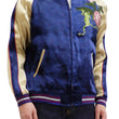 Load image into Gallery viewer, Japanesque Men's Japanese Souvenir Jacket Tree Frog Sukajan 3RSJ-043 Navy-Blue/Beige