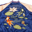 Load image into Gallery viewer, Japanesque Men's Japanese Souvenir Jacket Goldfish Sukajan 3RSJ-044 Navy-Blue/Pink