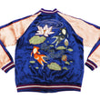 Load image into Gallery viewer, Japanesque Men's Japanese Souvenir Jacket Goldfish Sukajan 3RSJ-044 Navy-Blue/Pink
