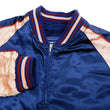 Load image into Gallery viewer, Japanesque Men's Japanese Souvenir Jacket Goldfish Sukajan 3RSJ-044 Navy-Blue/Pink
