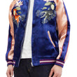 Load image into Gallery viewer, Japanesque Men's Japanese Souvenir Jacket Goldfish Sukajan 3RSJ-044 Navy-Blue/Pink