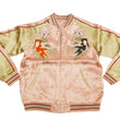 Load image into Gallery viewer, Japanesque Men's Japanese Souvenir Jacket Goldfish Sukajan 3RSJ-044 Pink/Beige