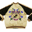 Load image into Gallery viewer, Japanesque Mens Japanese Souvenir Jacket Goldfish Bowl Sukajan 3RSJ-045 Beige/Black