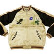 Load image into Gallery viewer, Japanesque Mens Japanese Souvenir Jacket Goldfish Bowl Sukajan 3RSJ-045 Beige/Black