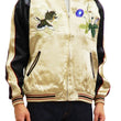 Load image into Gallery viewer, Japanesque Mens Japanese Souvenir Jacket Goldfish Bowl Sukajan 3RSJ-045 Beige/Black
