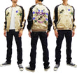 Load image into Gallery viewer, Japanesque Mens Japanese Souvenir Jacket Goldfish Bowl Sukajan 3RSJ-045 Beige/Black