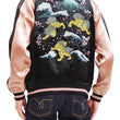 Load image into Gallery viewer, Japanesque Men's Japanese Souvenir Jacket Komainu Embroidered Sukajan 3RSJ-046 Black/Pink