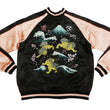 Load image into Gallery viewer, Japanesque Men's Japanese Souvenir Jacket Komainu Embroidered Sukajan 3RSJ-046 Black/Pink