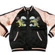 Load image into Gallery viewer, Japanesque Men's Japanese Souvenir Jacket Komainu Embroidered Sukajan 3RSJ-046 Black/Pink