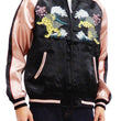 Load image into Gallery viewer, Japanesque Men's Japanese Souvenir Jacket Komainu Embroidered Sukajan 3RSJ-046 Black/Pink