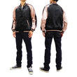 Load image into Gallery viewer, Japanesque Men's Japanese Souvenir Jacket Komainu Embroidered Sukajan 3RSJ-046 Black/Pink