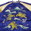 Load image into Gallery viewer, Japanesque Men's Japanese Souvenir Jacket Komainu Embroidered Sukajan 3RSJ-046 Navy-Blue/Beige