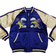 Load image into Gallery viewer, Japanesque Men's Japanese Souvenir Jacket Komainu Embroidered Sukajan 3RSJ-046 Navy-Blue/Beige
