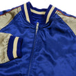 Load image into Gallery viewer, Japanesque Men's Japanese Souvenir Jacket Komainu Embroidered Sukajan 3RSJ-046 Navy-Blue/Beige
