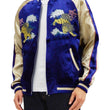 Load image into Gallery viewer, Japanesque Men's Japanese Souvenir Jacket Komainu Embroidered Sukajan 3RSJ-046 Navy-Blue/Beige
