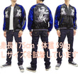 Load image into Gallery viewer, Japanesque Men's Japanese Souvenir Jacket Koi Fish Sukajan 3RSJ-047 Black/Navy-Blue