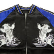 Load image into Gallery viewer, Japanesque Men's Japanese Souvenir Jacket Koi Fish Sukajan 3RSJ-047 Black/Navy-Blue
