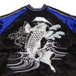 Load image into Gallery viewer, Japanesque Men's Japanese Souvenir Jacket Koi Fish Sukajan 3RSJ-047 Black/Navy-Blue