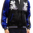 Load image into Gallery viewer, Japanesque Men's Japanese Souvenir Jacket Koi Fish Sukajan 3RSJ-047 Black/Navy-Blue