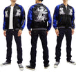Load image into Gallery viewer, Japanesque Men's Japanese Souvenir Jacket Koi Fish Sukajan 3RSJ-047 Black/Navy-Blue