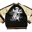 Load image into Gallery viewer, Japanesque Men's Japanese Souvenir Jacket Koi Fish Sukajan 3RSJ-047 Black/Beige
