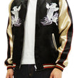 Load image into Gallery viewer, Japanesque Men's Japanese Souvenir Jacket Koi Fish Sukajan 3RSJ-047 Black/Beige