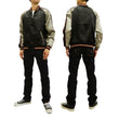 Load image into Gallery viewer, Japanesque Men's Japanese Souvenir Jacket Koi Fish Sukajan 3RSJ-047 Black/Beige